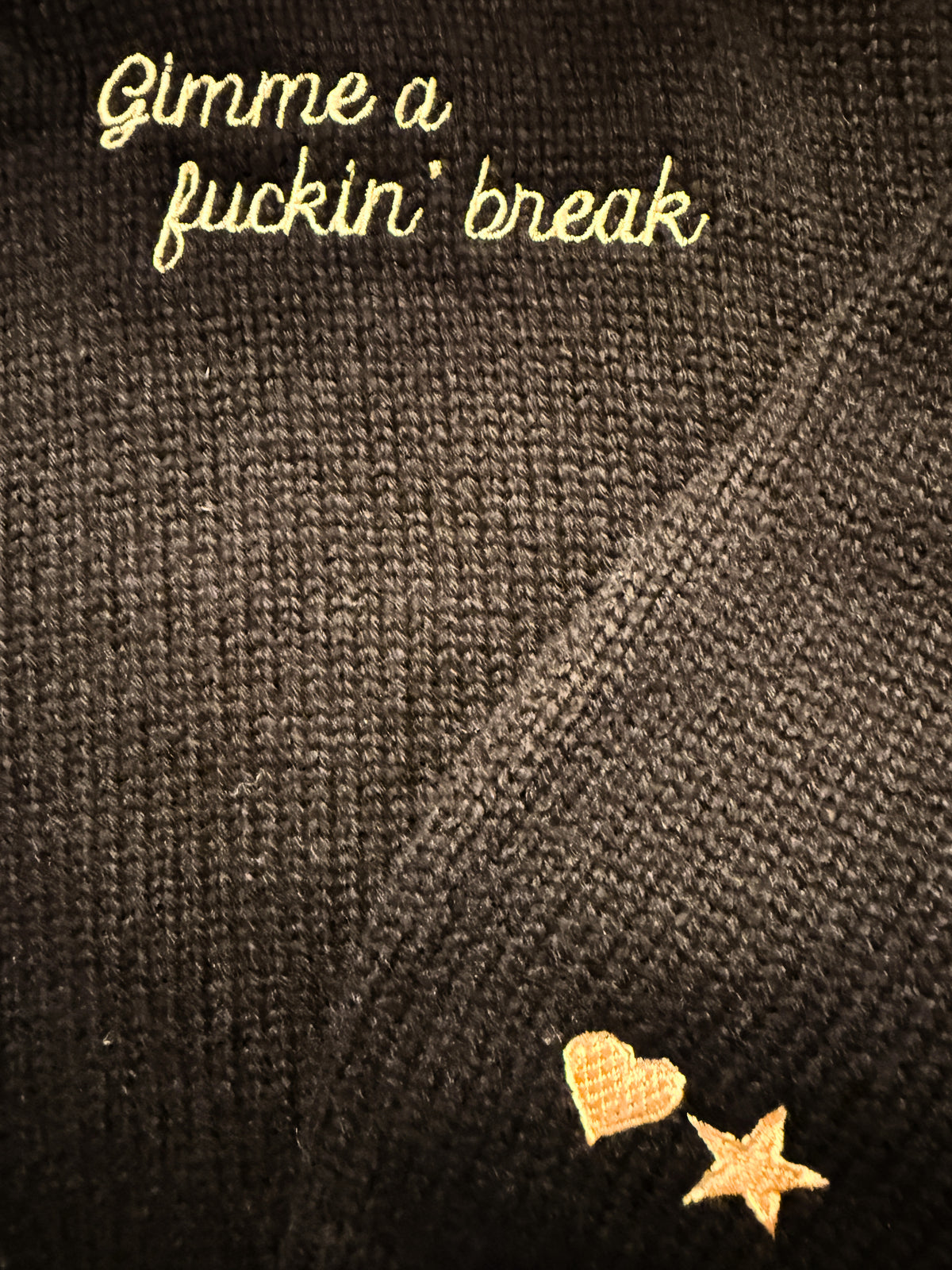 Gimme a fuckin' break - The Kiddo